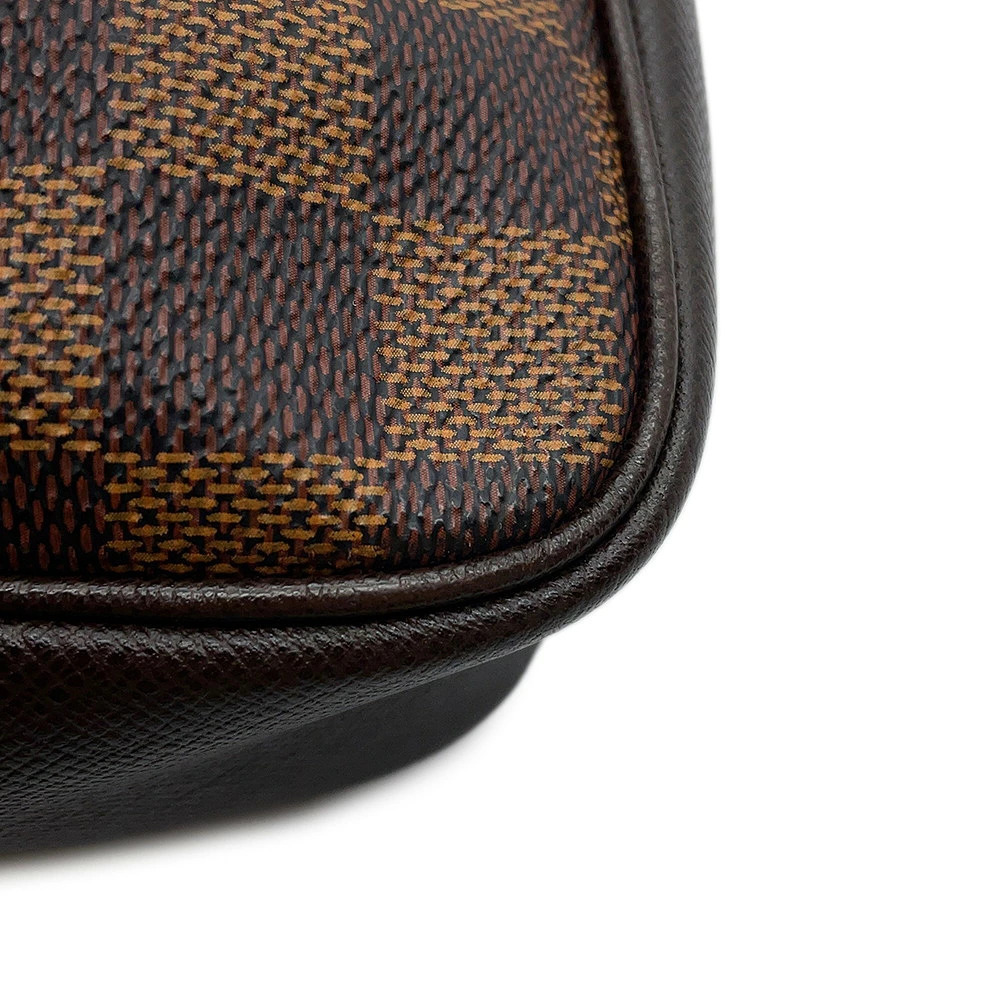 Louis Vuitton Damier Ebene Brown Trousse Makeup Pouch Clutch Bag - Picture 6 of 10